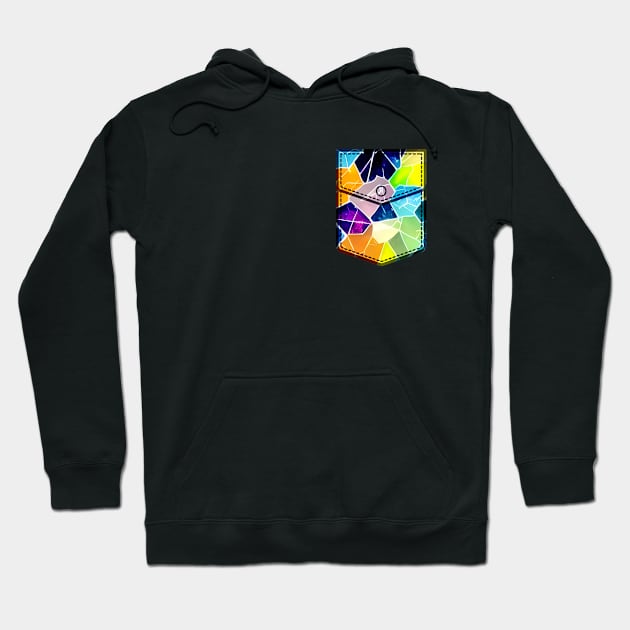 Colorful Abstract Marble Gems Patterns Hoodie by Artilize